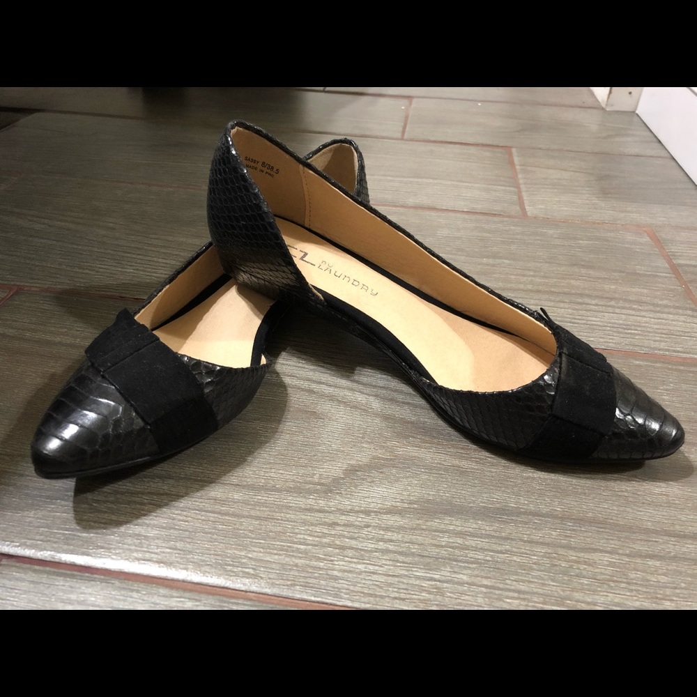 CL by Laundry Black Flats